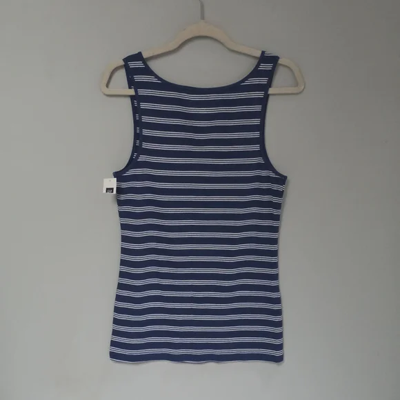 GAP Blue and White Striped Tank Top - Picture 4 of 5